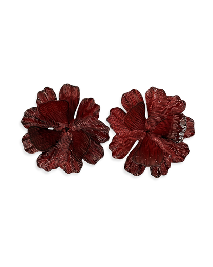 Aretes Dahlia Burgundy